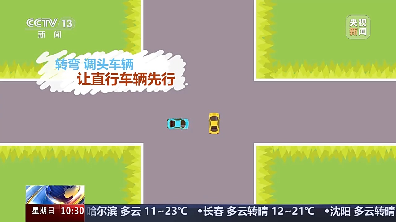 國慶中秋假期交通安全提示_出行提示_無信號燈路口通行規(guī)則