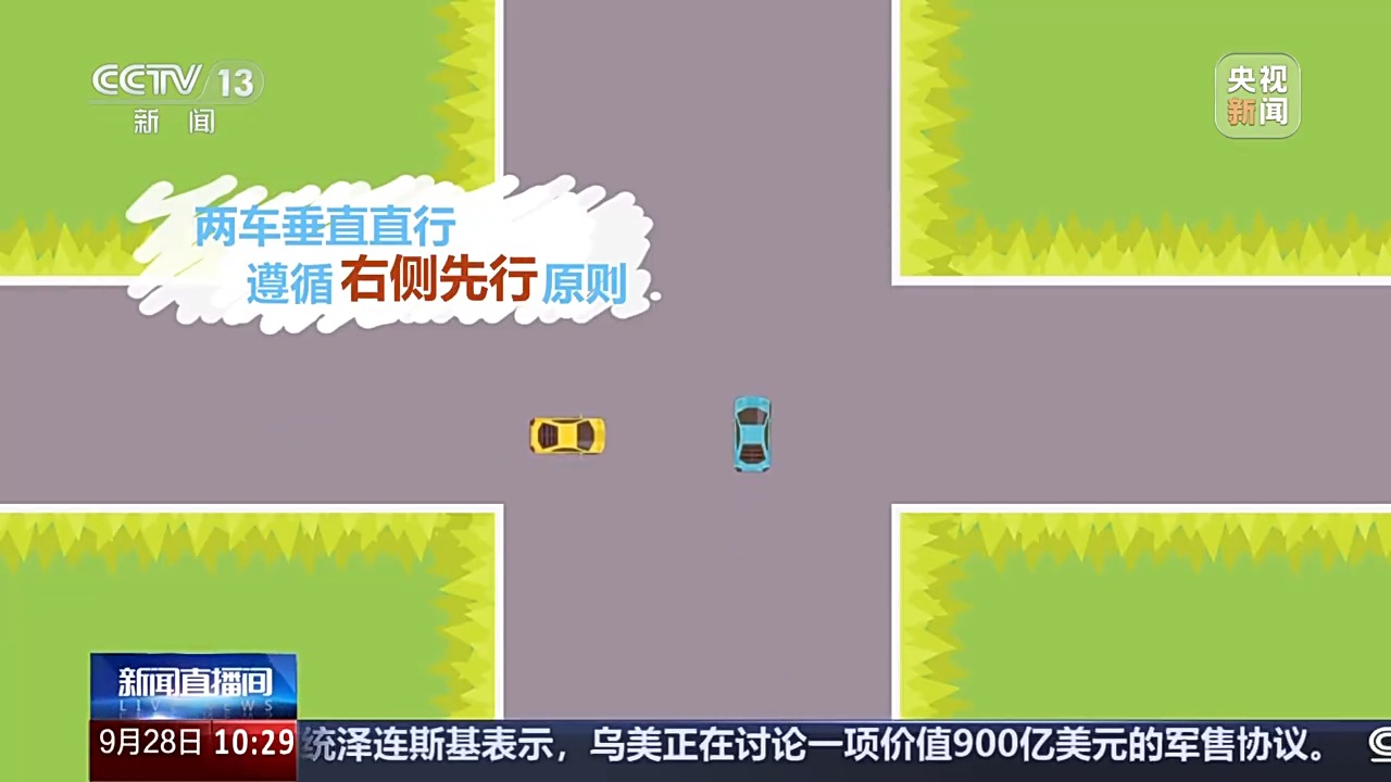 國慶中秋假期交通安全風險_無信號燈路口通行規(guī)則_出行提示