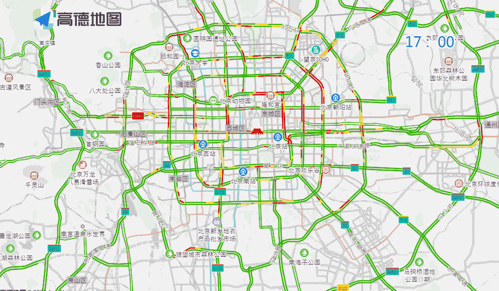 公園景區(qū)周邊交通壓力_北京周末交通預(yù)測預(yù)報(bào)_出行提示