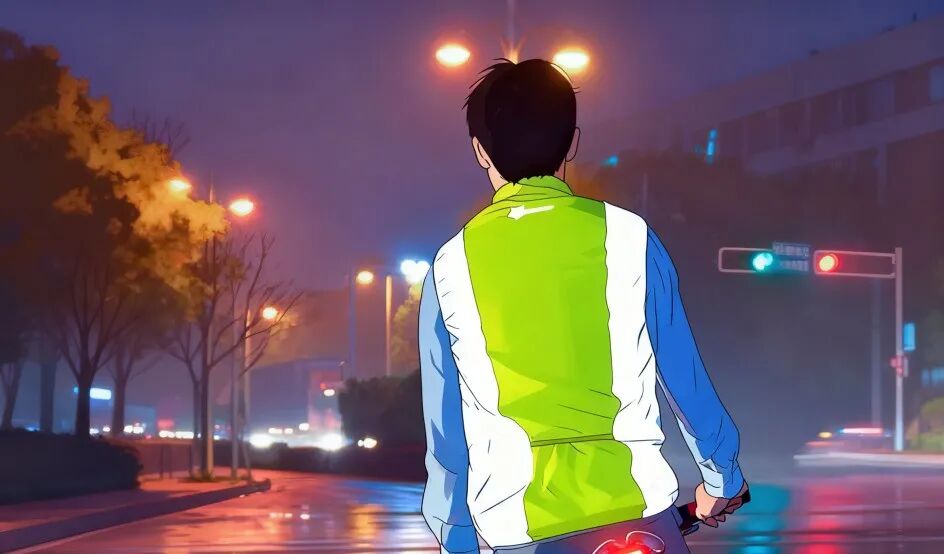 騎行反光裝置_冬夜安全出行_出行提示