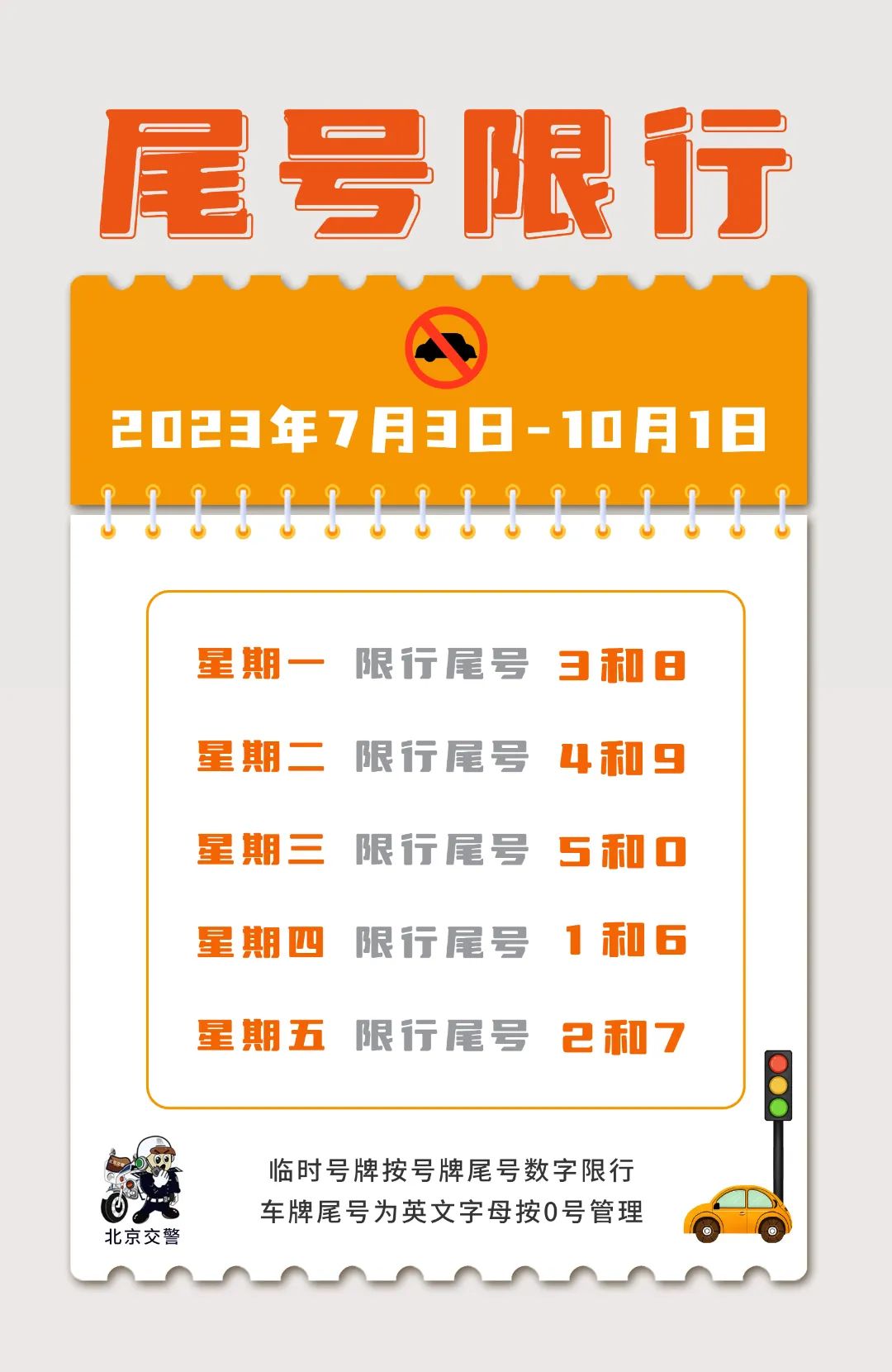 2023年高峰時段限行措施_限行_北京車牌尾號限行時間